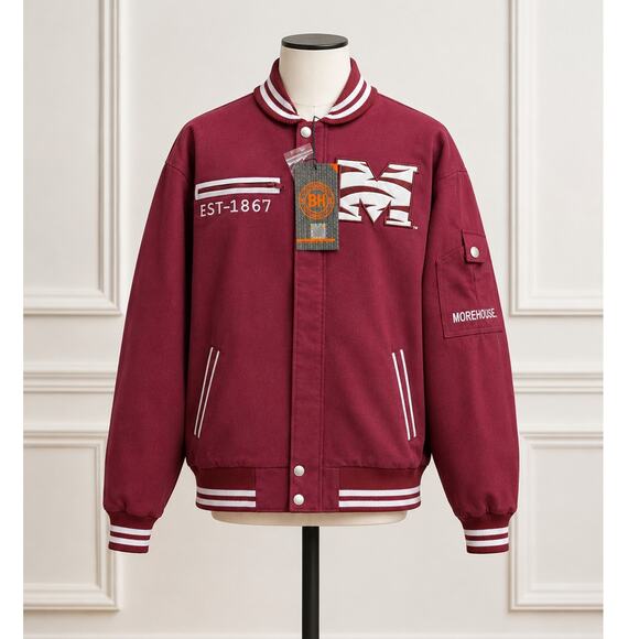 Big Boy Headgear Other - Big Boy Headgear Morehouse Tigers Racing Twill Jacket L NWT HBCU